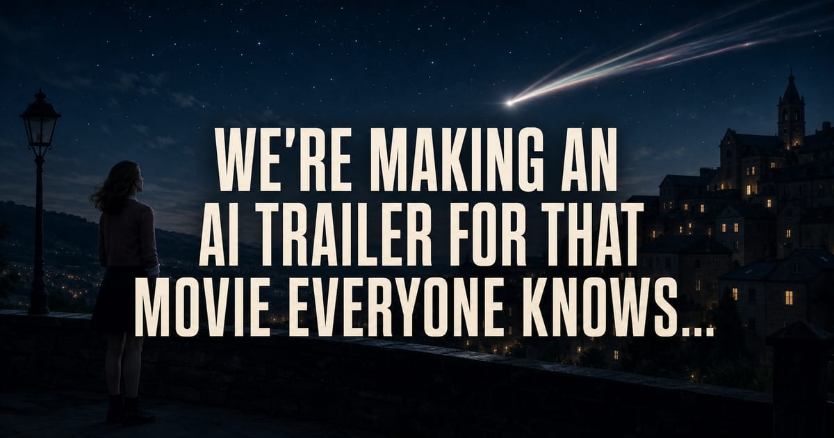 Generando con IA el tráiler de esa película que todo el mundo conoce...