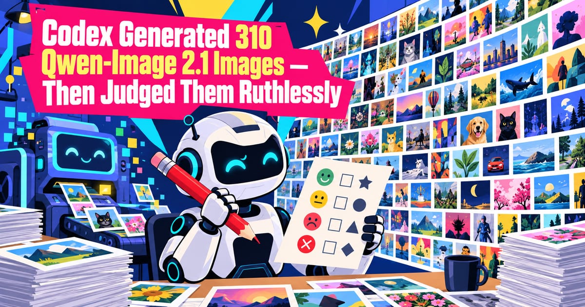Hice que Codex generara 310 imágenes con el popular Qwen-Image 2.1 y las evaluara con extrema dureza
