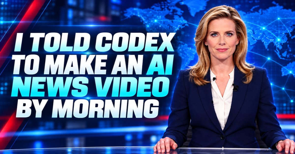 El resultado de pedirle a Codex que preparara un vídeo con las noticias de IA de hoy para la mañana