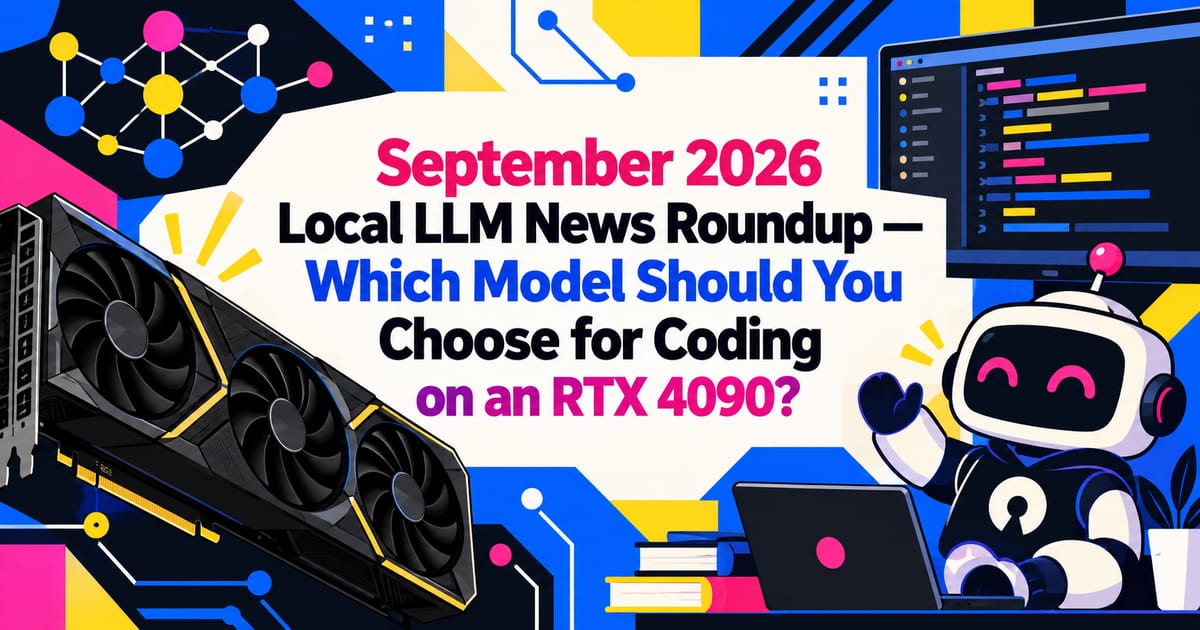 Resumen de noticias sobre LLM locales de septiembre de 2026: ¿qué elegir para programar con una RTX 4090?