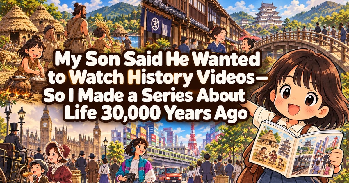 A partir de un «quiero ver algo de historia» de mi hijo, creé una serie de vídeos sobre la vida de hace 30.000 años