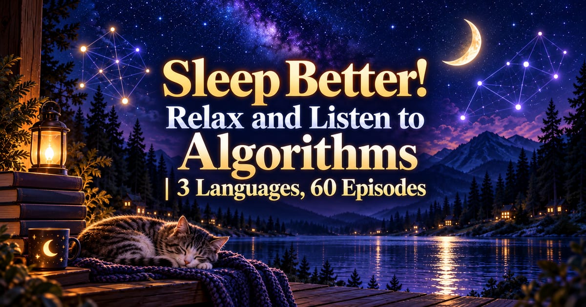 ¡Duerme mejor! Algoritmos relajantes para escuchar | 3 idiomas, 60 episodios
