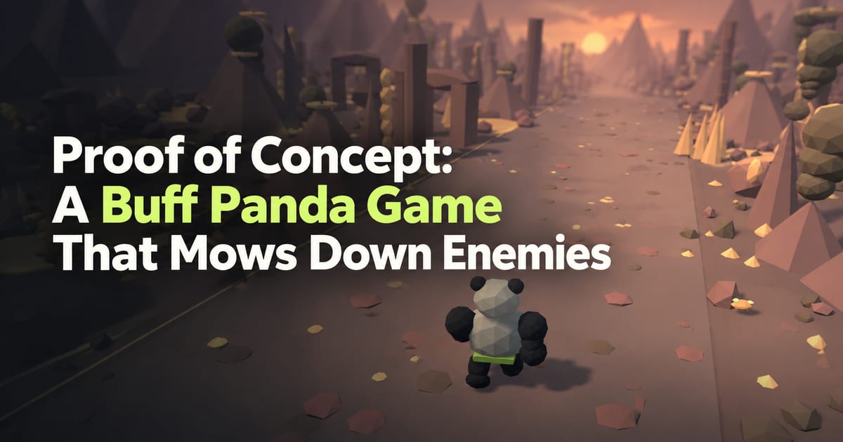 PoC de un juego en el que un panda cachas derriba enemigos a diestro y siniestro
